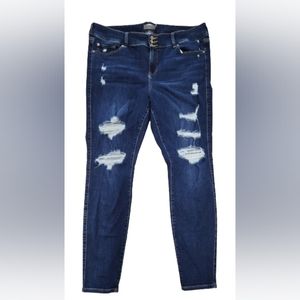 Torrid Dark Wash Distressed 20 TALL High-waisted Skinny Jeggings